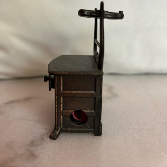 Pencil Sharpener Dresser With Swivel Mirror Die Cast Copper miniature Vintage - Picture 6 of 7
